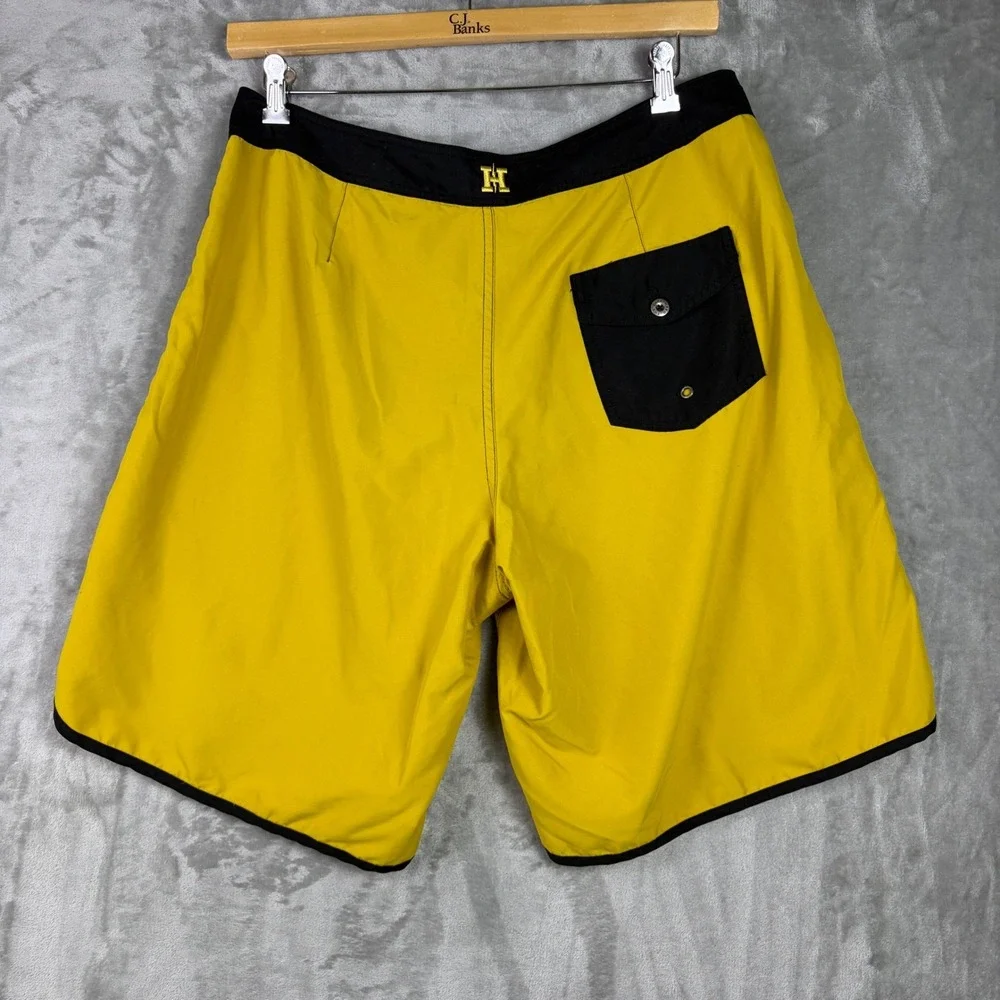 Howler Bros Board Shorts Size 36 Swim Trunks Yellow Mens Beach Surf ATX Austin
